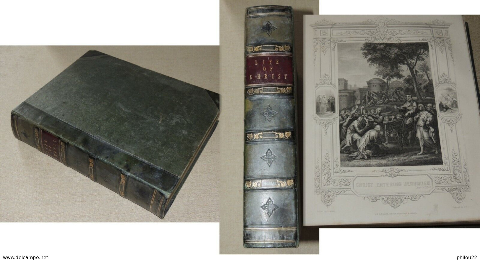 THE LIFE OF CHRIST / J. FLEETWOOD VERS 1850 - 50 Belles Gravures Hors Texte - 1850-1899