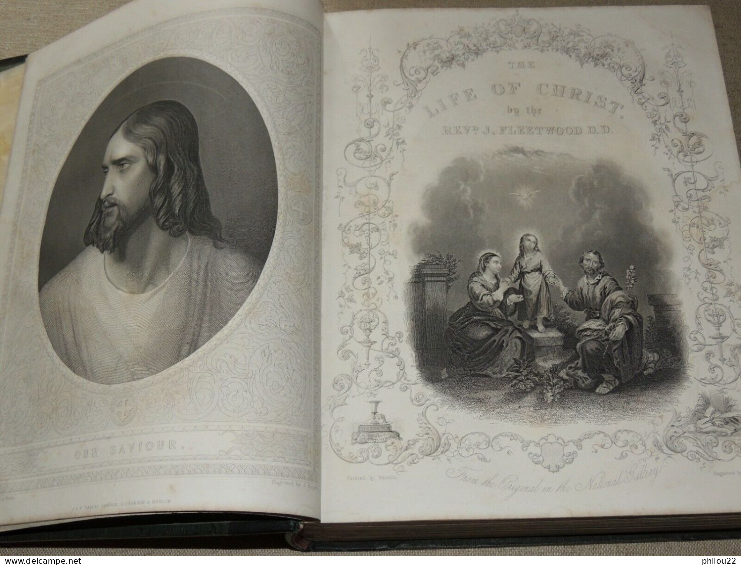 THE LIFE OF CHRIST / J. FLEETWOOD VERS 1850 - 50 Belles Gravures Hors Texte - 1850-1899