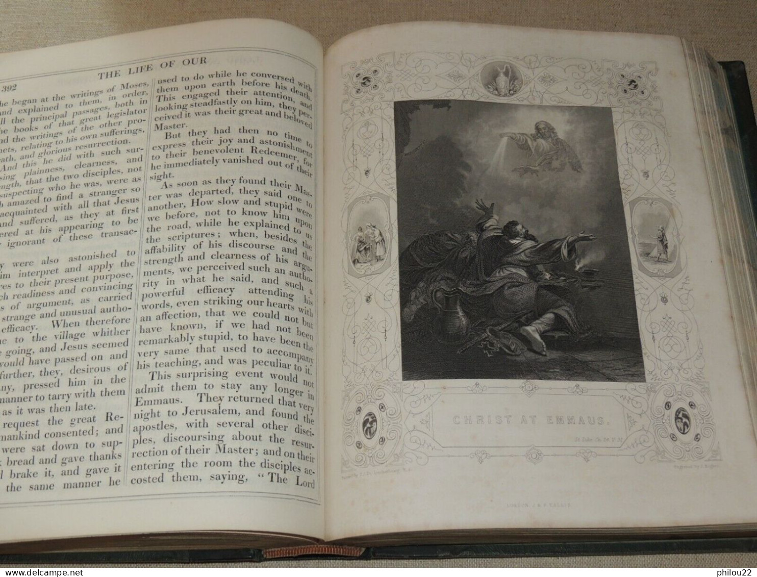 THE LIFE OF CHRIST / J. FLEETWOOD VERS 1850 - 50 belles gravures hors texte