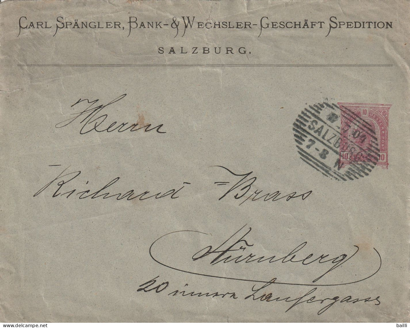 Autriche Entier Postal Privé Salzburg 1904 - Buste