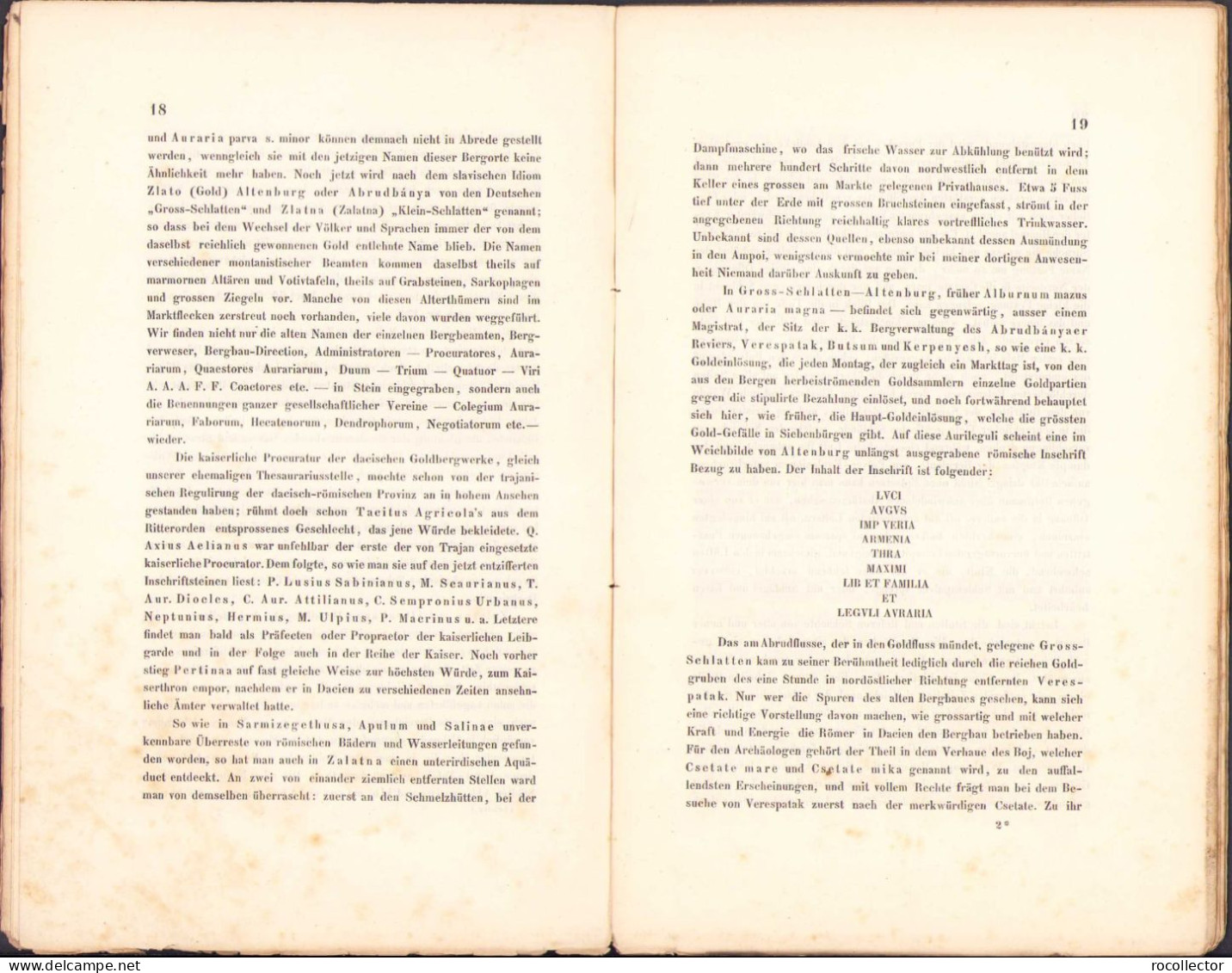 Die Römischen Alterthümer Und Deutschen Burgen In Siebenbürgen Von M. J. Ackner 1857 Wien 85SP - Old Books