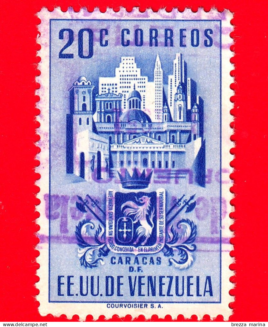 VENEZUELA - Usato - 1951 - Stemma Dello Stato Di Caracas - Arms - 20 - Venezuela