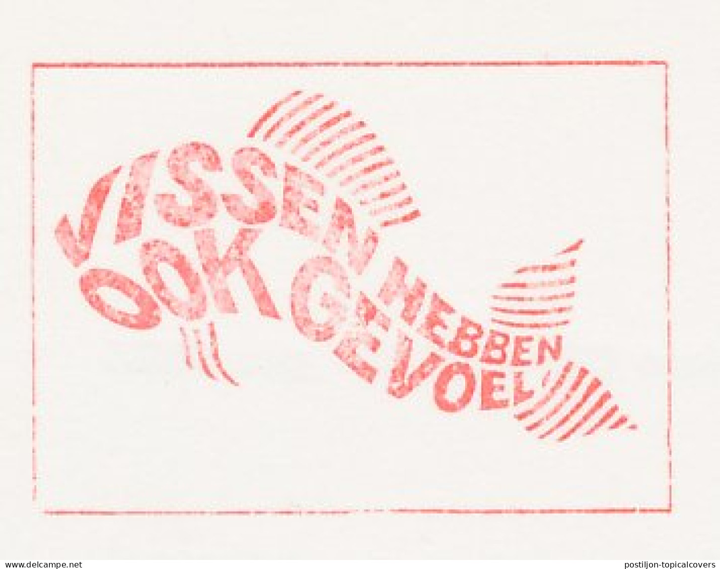 Meter Card Netherlands 1981 Fish Also Have Feeling - Animal Protection - Poissons