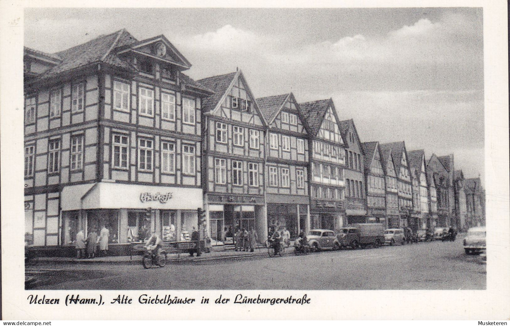 Germany PPC Uelzen (Hann.) Alte Giebelhäuser In Der Lüneburgerstrasse. Verlag Rud. Reher, Hamburg 1955 HORSENS Denmark - Hannover