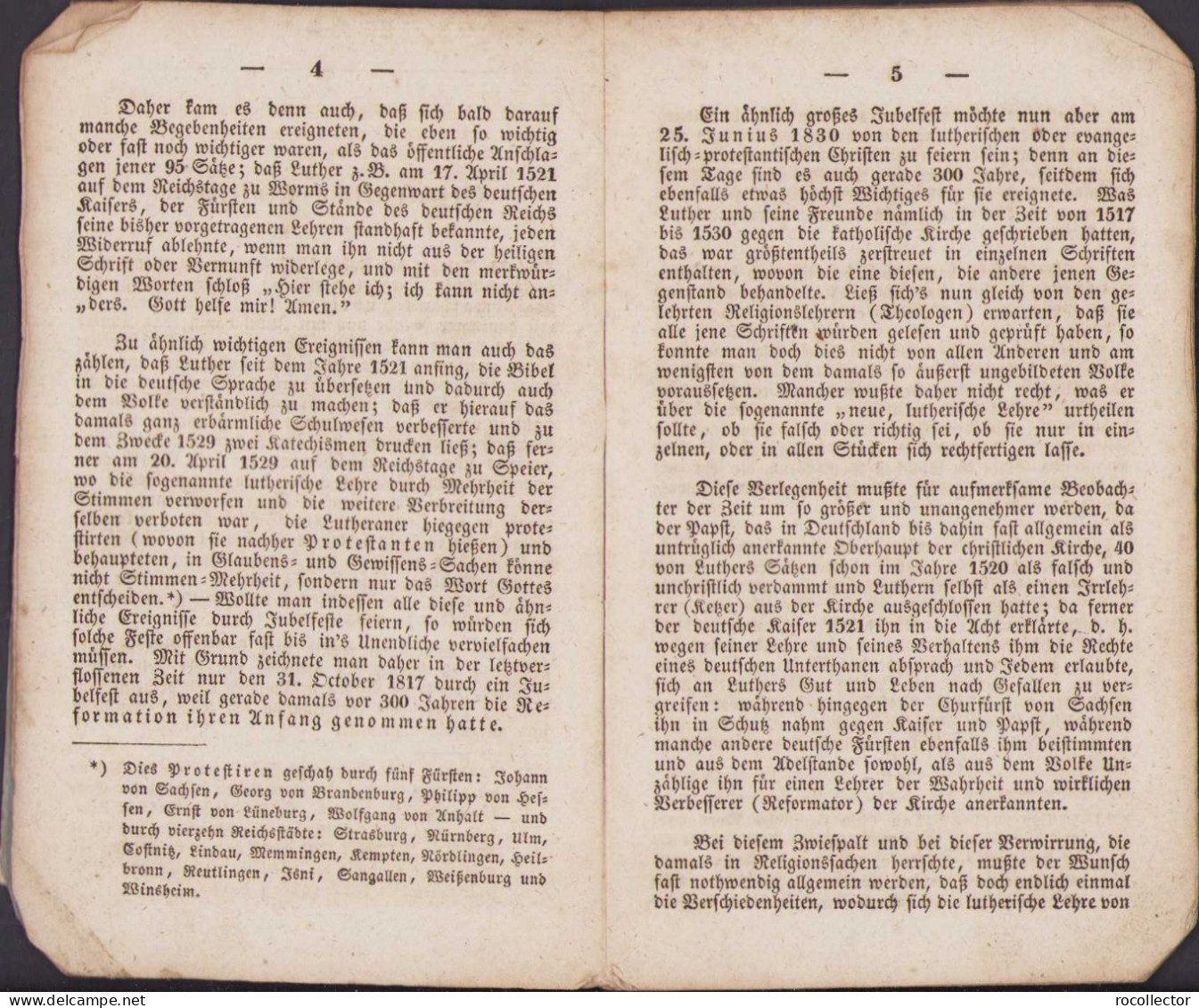 Das Augsburgische Glaubensbekenntnis 1830 Mener Confessio Augustana 84SP - Libros Antiguos Y De Colección