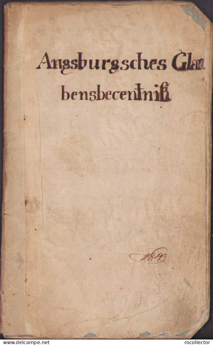 Das Augsburgische Glaubensbekenntnis 1830 Mener Confessio Augustana 84SP - Livres Anciens