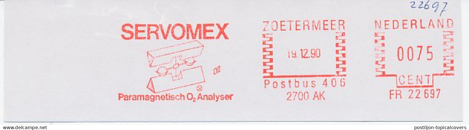Meter Cut Netherlands 1990 Servomex - Paramagnetic Analyser - Sonstige & Ohne Zuordnung