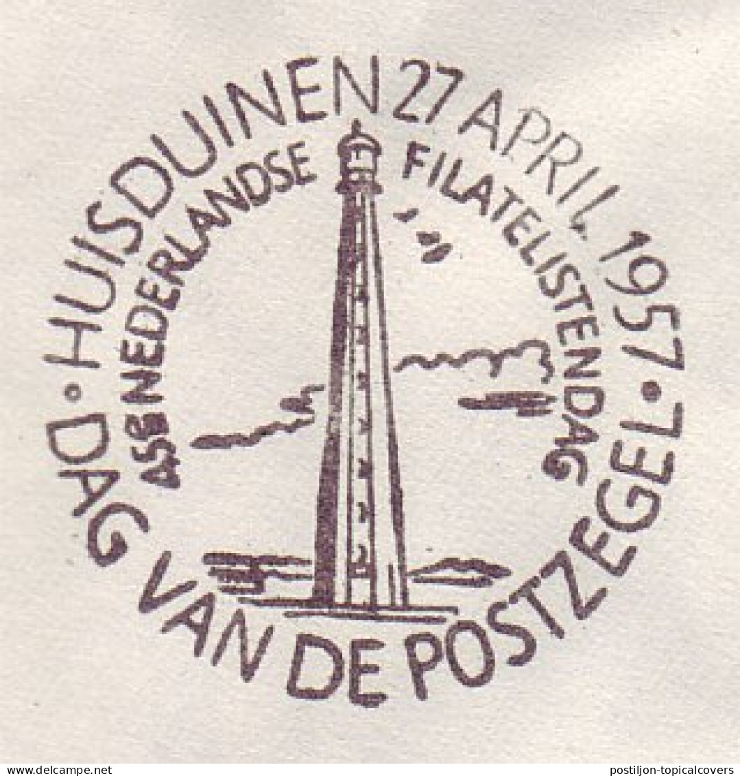 Cover / Postmark Netherlands 1957 Lighthouse - Phares
