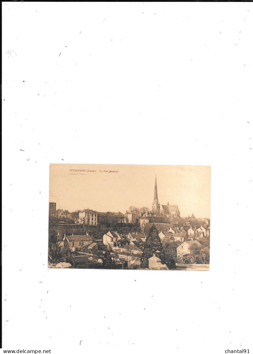 CARTE POSTALE 45 PITHIVIERS LA VUE GENERALE - Pithiviers