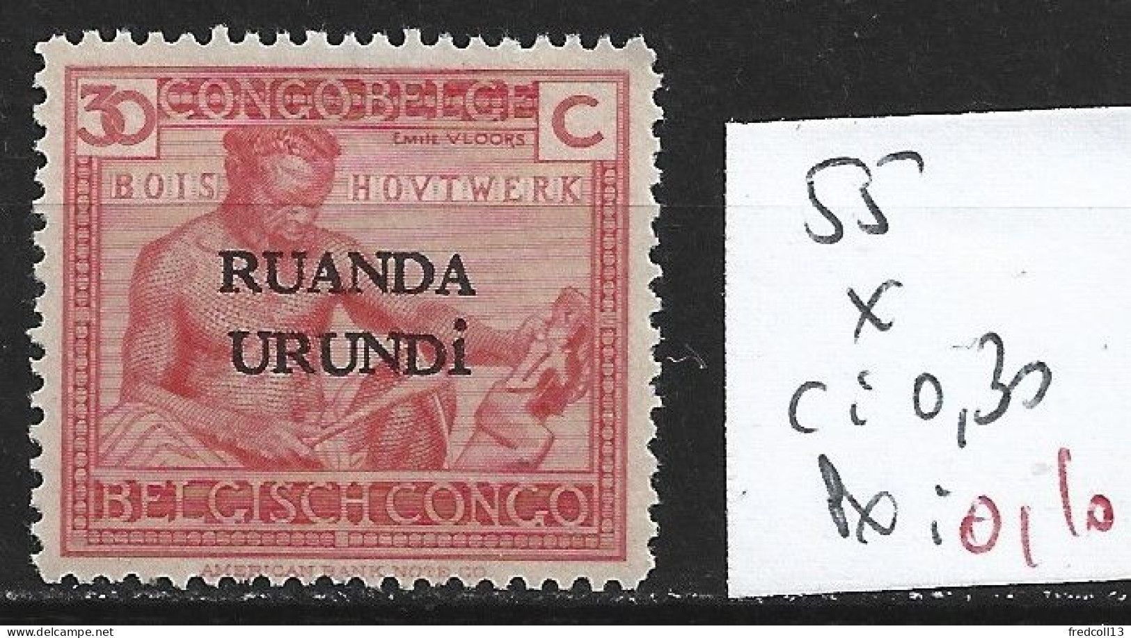 RUANDA-URUNDI 55 * Côte 0.30 € - Unused Stamps