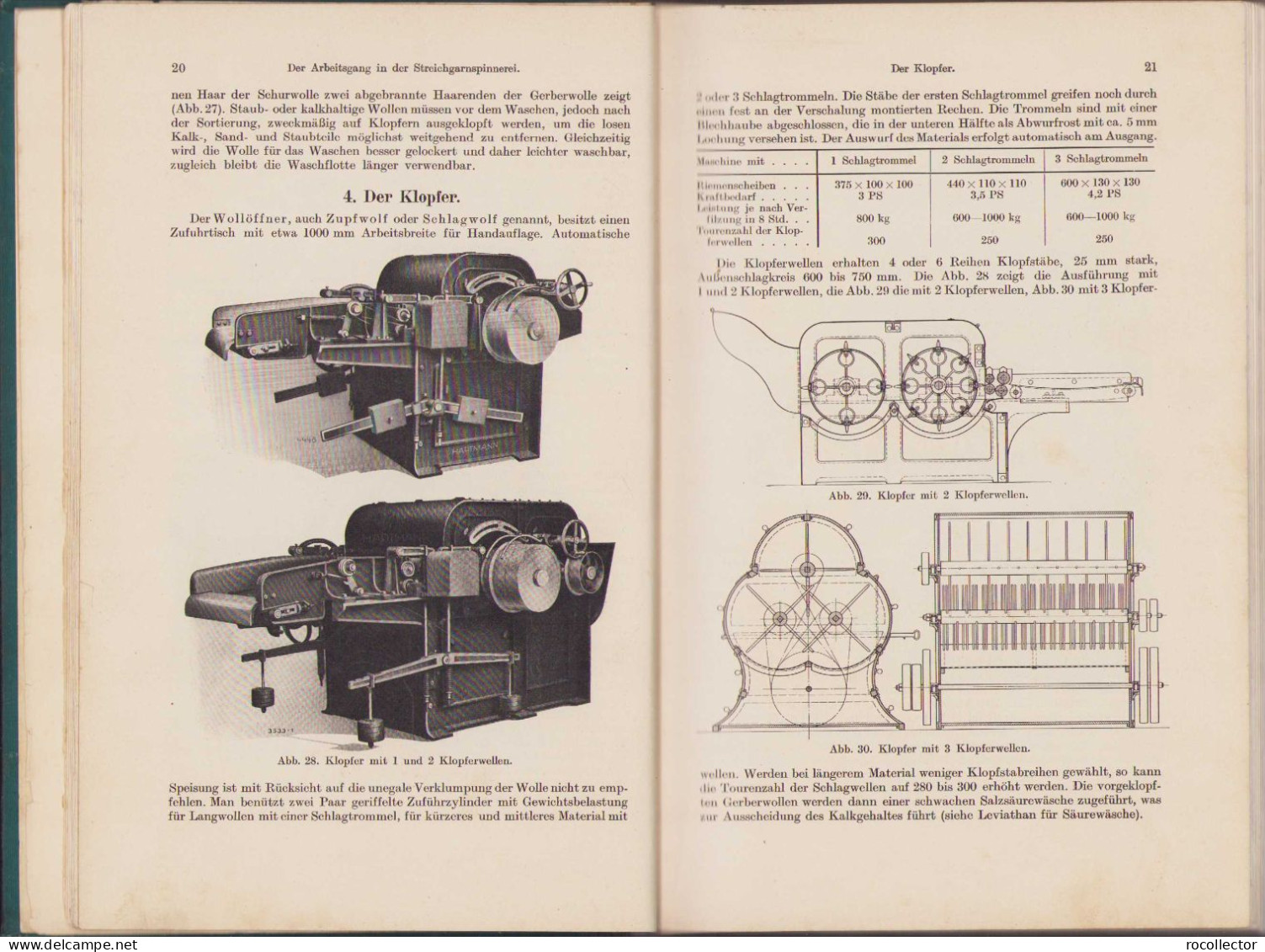 Die Wollspinnerei 1932 By O. Bernhardt And J. Marcher, Berlin 78SP - Oude Boeken