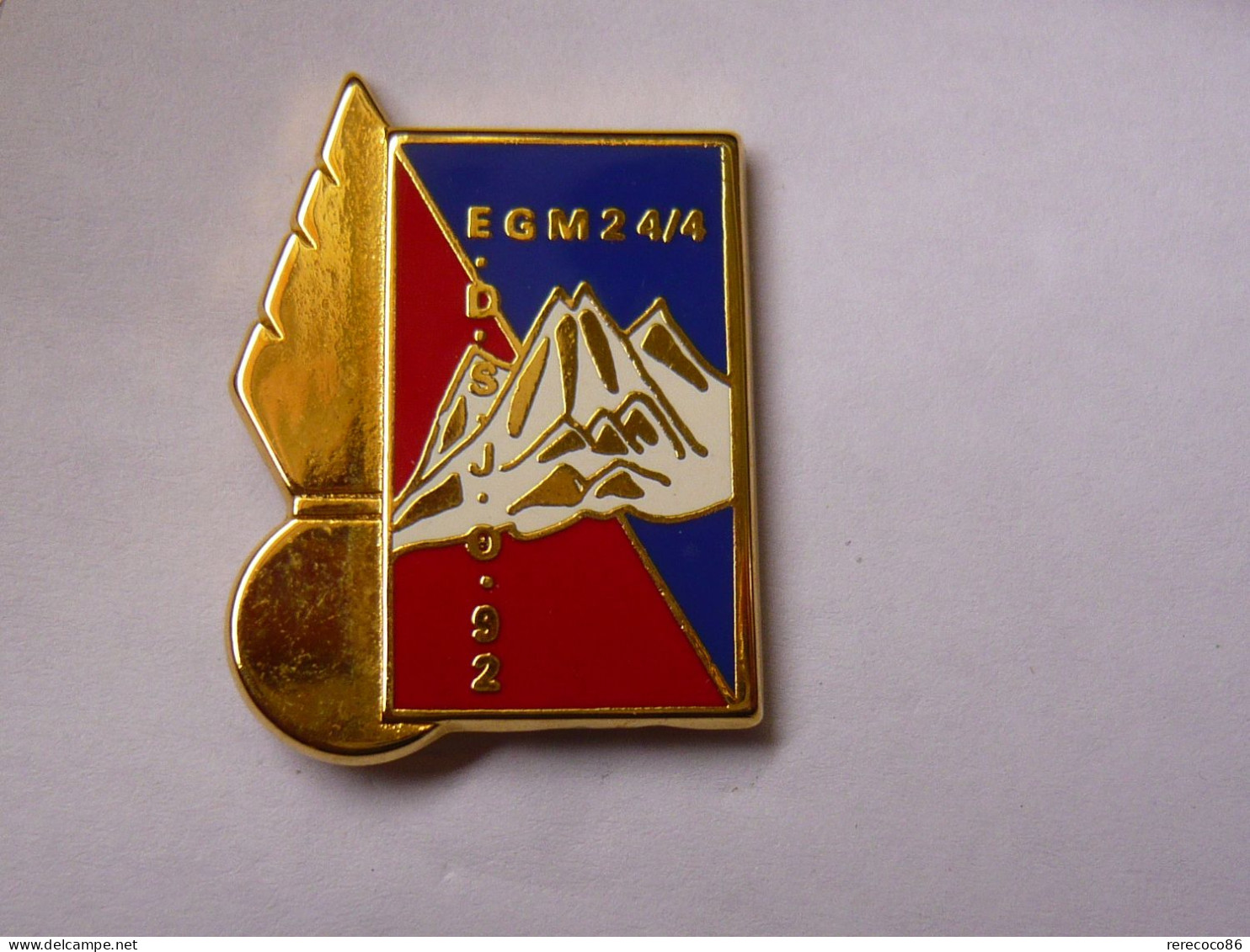 Pin S BOUSSEMART EGM ESCADRON GENDARMERIE MOBILE JEUX OLYMPIQUES ALBERTVILLE 92 - Policia