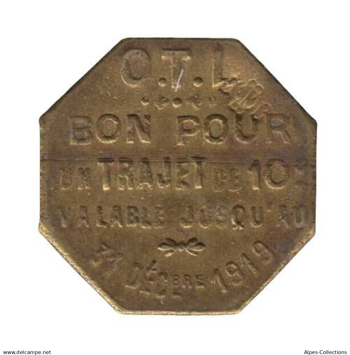 LYON - O02.02 - Monnaie De Nécessité - 10 Centimes 1919 - O.T.L. - Monedas / De Necesidad