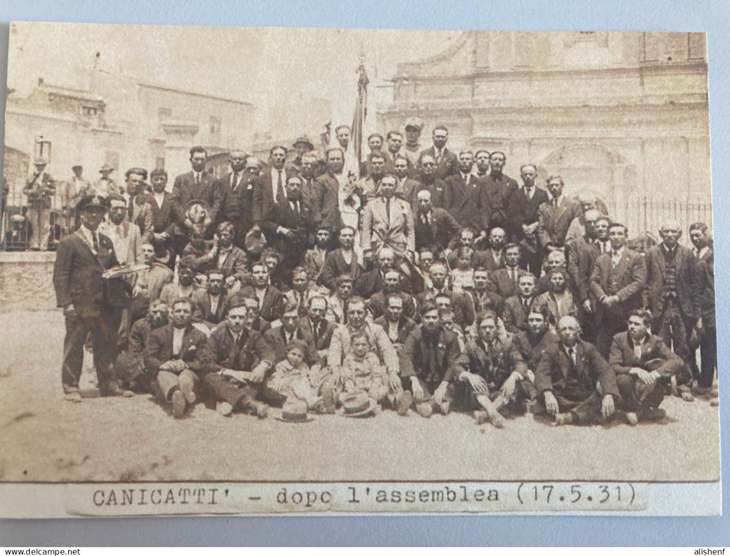 Canicattì Agrigento Dopo L'assemblea 1931 Chiesa Di San Diego Sullo Sfondo - Agrigento