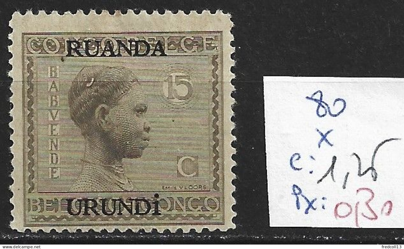 RUANDA-URUNDI 80 * Côte 1.25 € - Ongebruikt