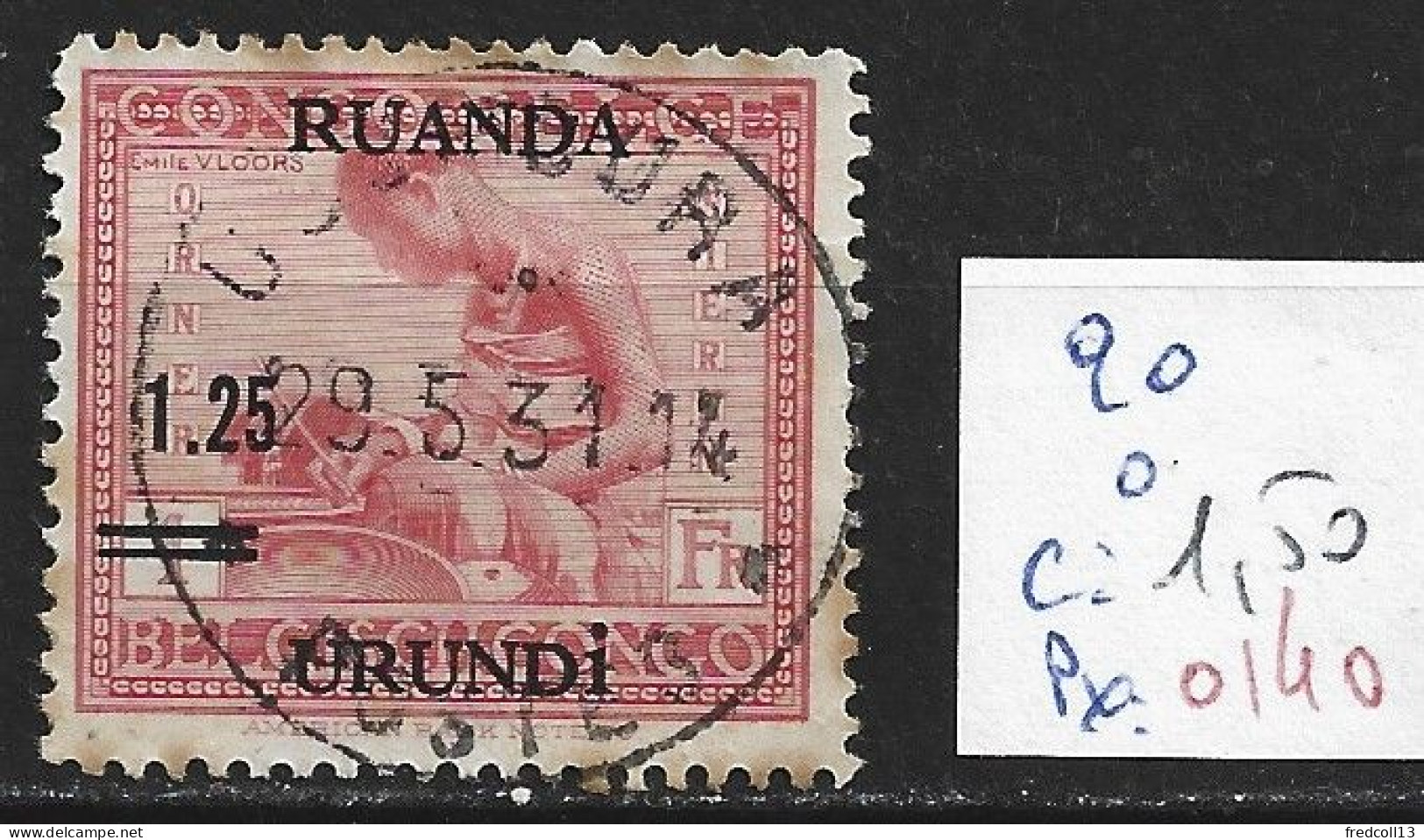 RUANDA-URUNDI 90 Oblitéré Côte 1.50 € - Gebruikt