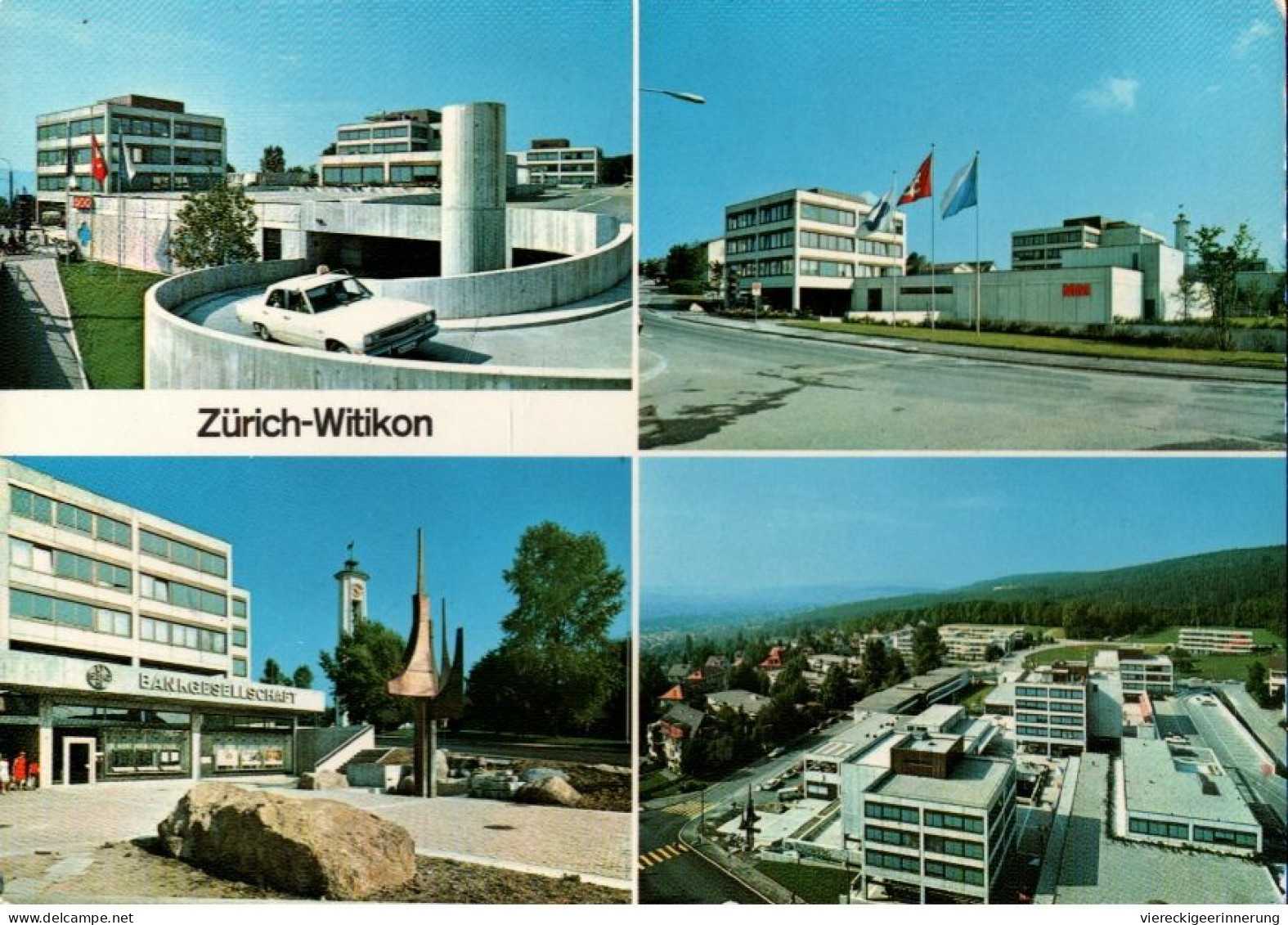 ! Ansichtskarte 1973 , Zürich Witikon, Einkaufszentrum, Bank, Schweiz - Zürich