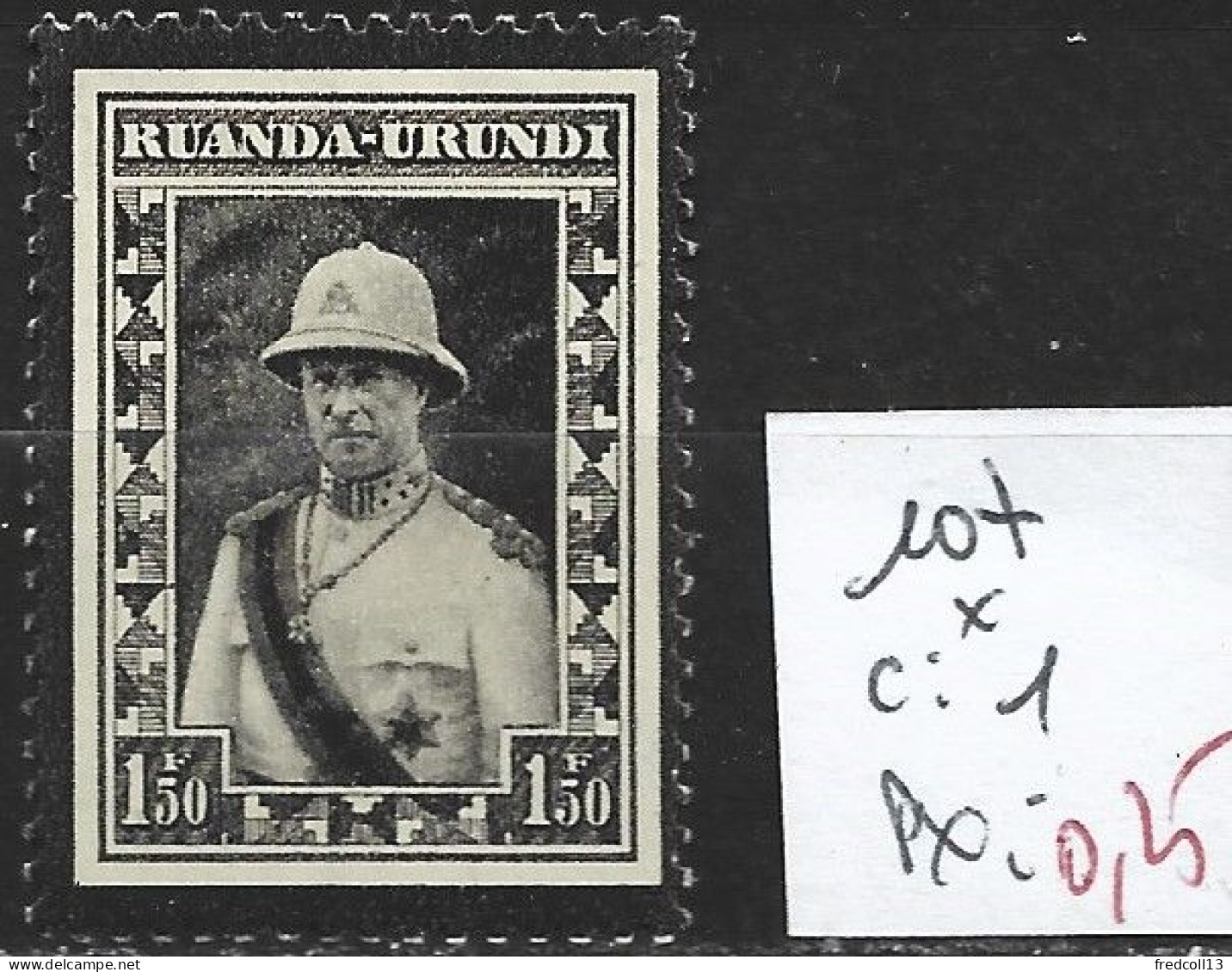 RUANDA-URUNDI 107 * Côte 1 € - Unused Stamps