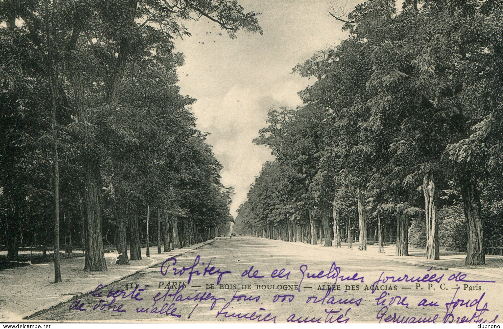 CPA - PARIS - BOIS DE BOULOGNE - ALLEE DES ACCACIAS  - Parken, Tuinen