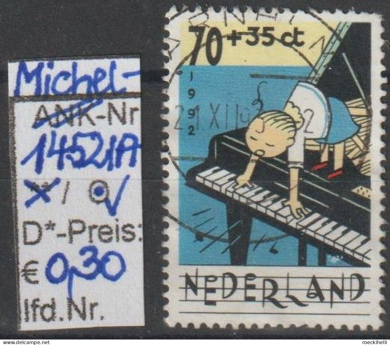 1992 - NIEDERLANDE - SM "Voor Het Kind" 70+35 C Mehrf. - O  Gestempelt - S.Scan (1452IA Nl) - Usados