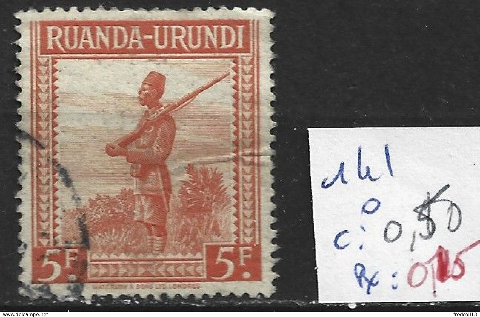 RUANDA-URUNDI 141 Oblitéré Côte 0.50 € - Usati