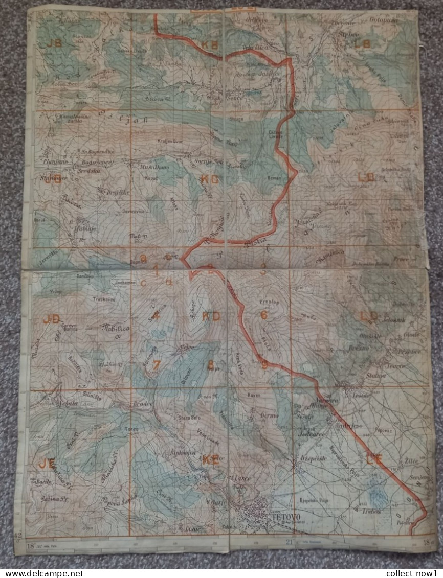 Topographical Maps - Kacanik - Kosovo - JNA YUGOSLAVIA ARMY MAP MILITARY CHART PLAN - Cartes Topographiques