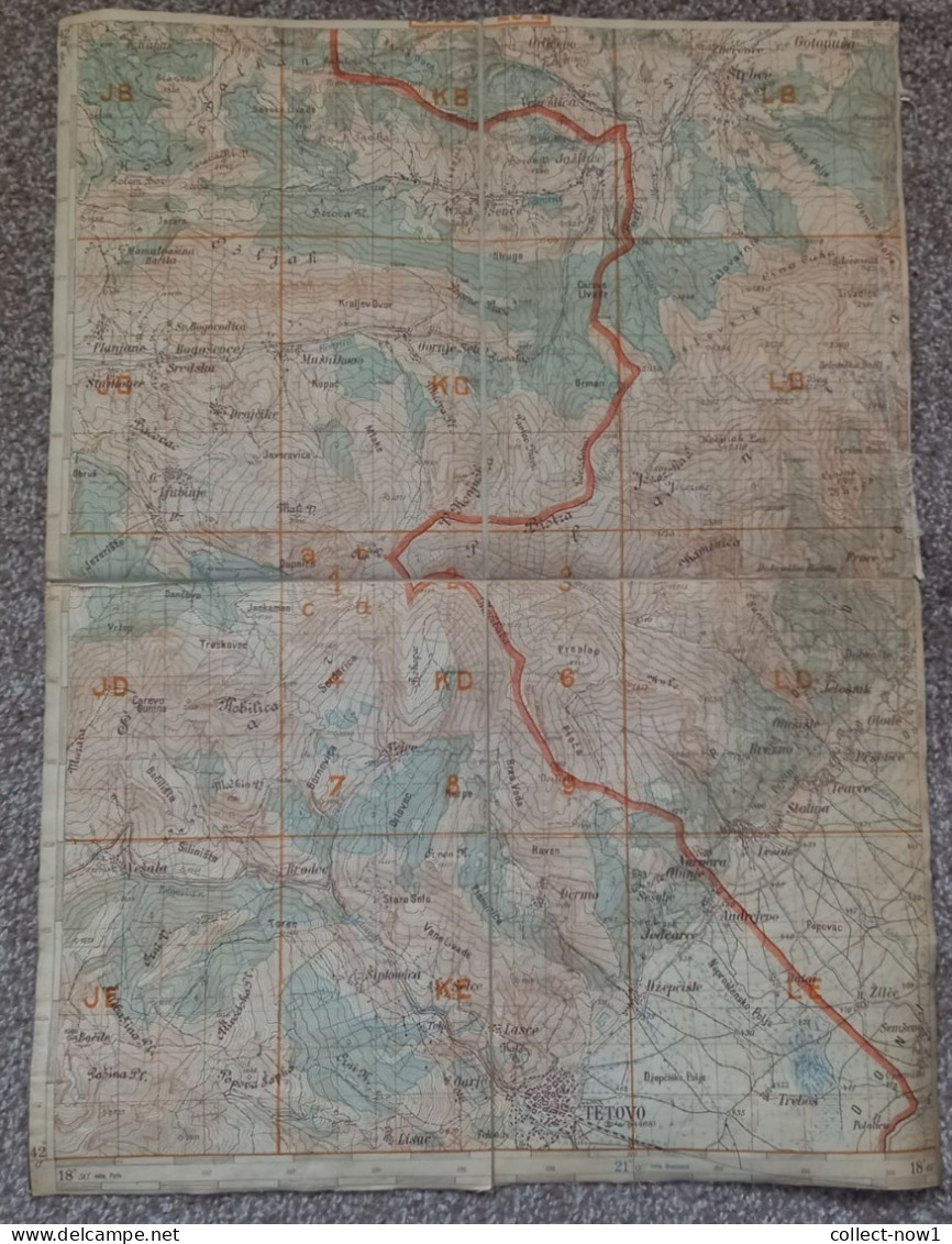 Topographical Maps - Kacanik - Kosovo - JNA YUGOSLAVIA ARMY MAP MILITARY CHART PLAN - Topographical Maps