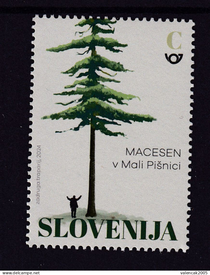3333 Slovenia In Superlatives 2024 MNH Tourism Tree Wood Forest Millennial Larch In The Valley Of Mala Pišnica - Bomen