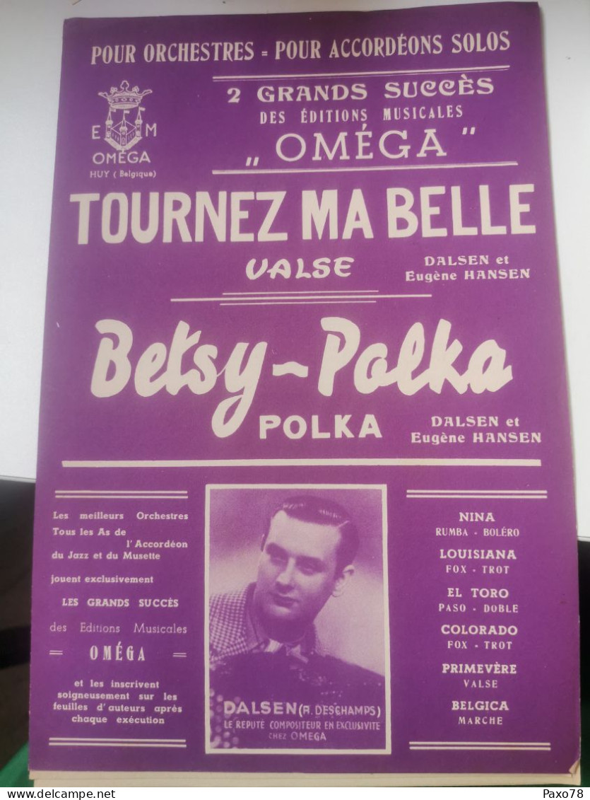 Partition Musicale, Tournez Ma Belle , édition Musicale Oméga, Huy - Scores & Partitions