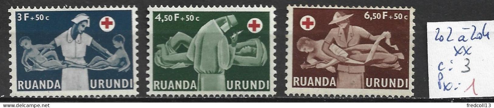 RUANDA-URUNDI 202 à 204 ** Côte 3 € - Nuevos