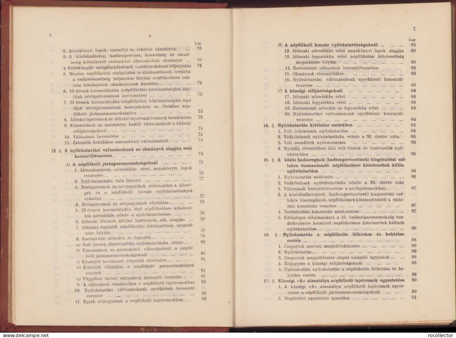 Szolgálati Utasitás A M. Kir. Népfölkelésre Vonatkozólag 1910 Volume I 150SP - Old Books