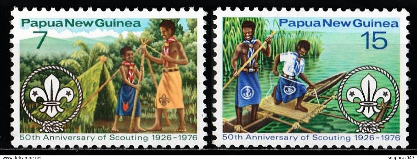 1976 Papua New Guinea Scout 50th Of The Scautism Set MNH** Tr112 - Nuovi