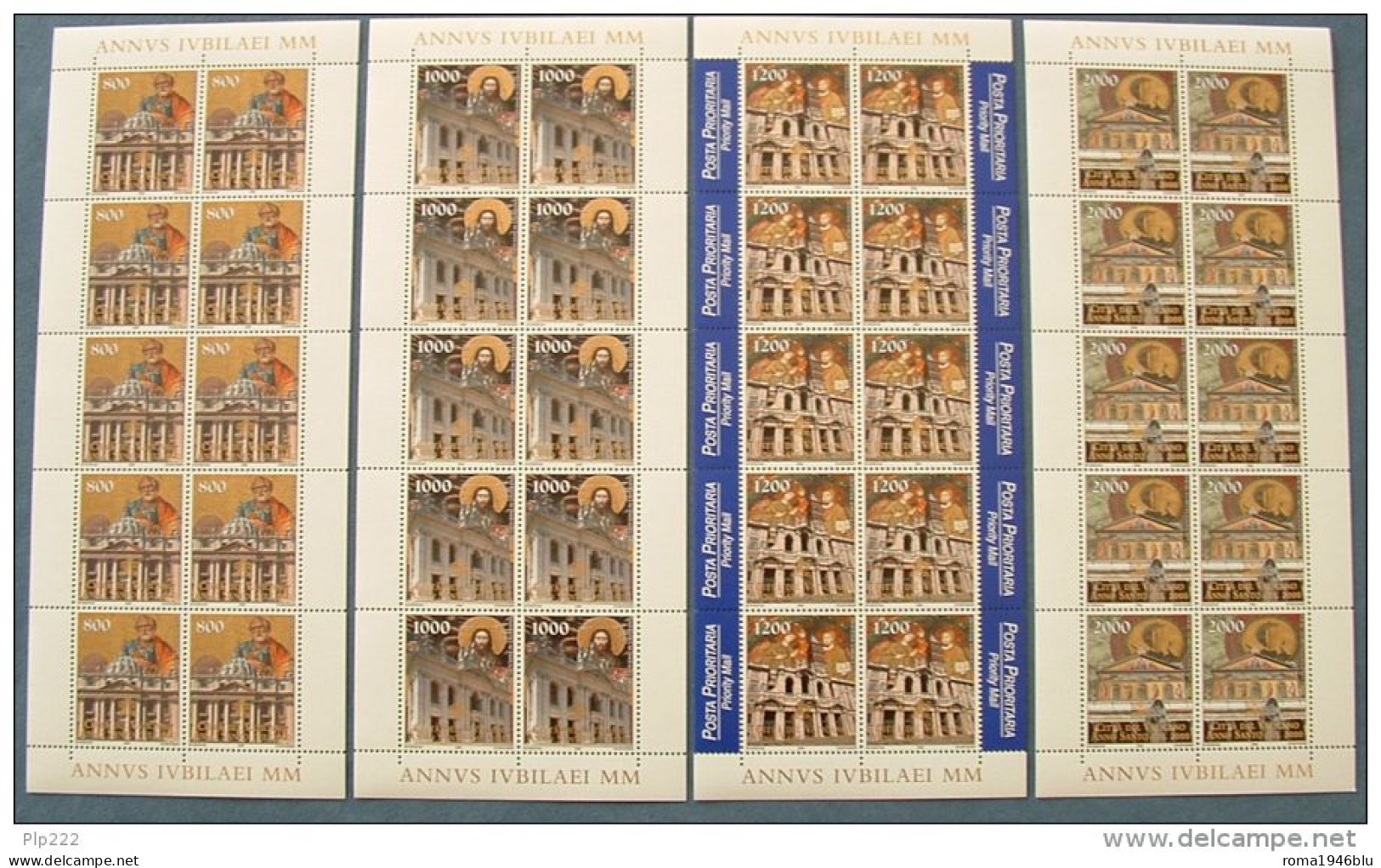 VATICANO 2000 ANNO SANTO 4 MINIFOGLI ** MNH - Blocs & Feuillets