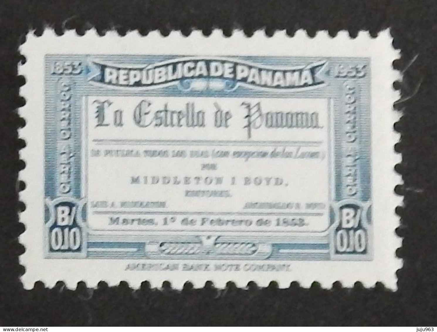 PANAMA YT PA 125 NEUF**MNH "JOURNAL LA ESTRELLA" ANNÉE 1953 - Panamá