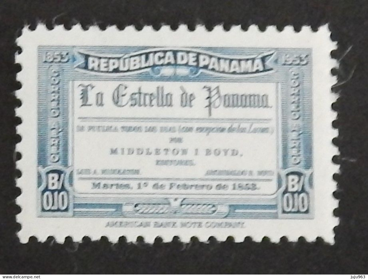 PANAMA YT PA 125 NEUF**MNH "JOURNAL LA ESTRELLA" ANNÉE 1953 - Panama