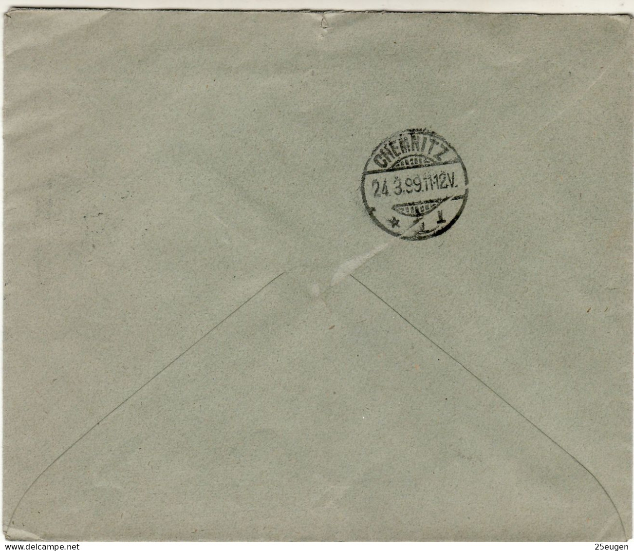 DENMARK 1899 LETTER SENT FROM FREDERICIA TO CHEMNITZ - Cartas & Documentos