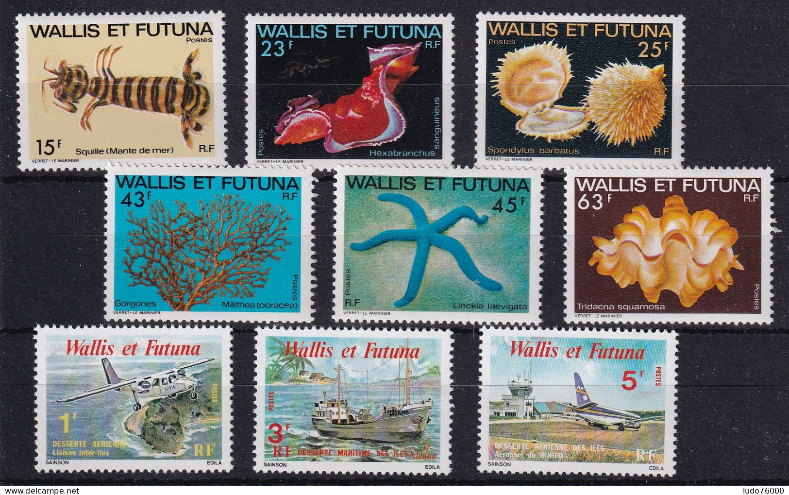 D 770 / WALLIS ET FUTUNA / N° 248/256 NEUF** COTE 14.25€ - Colecciones & Series