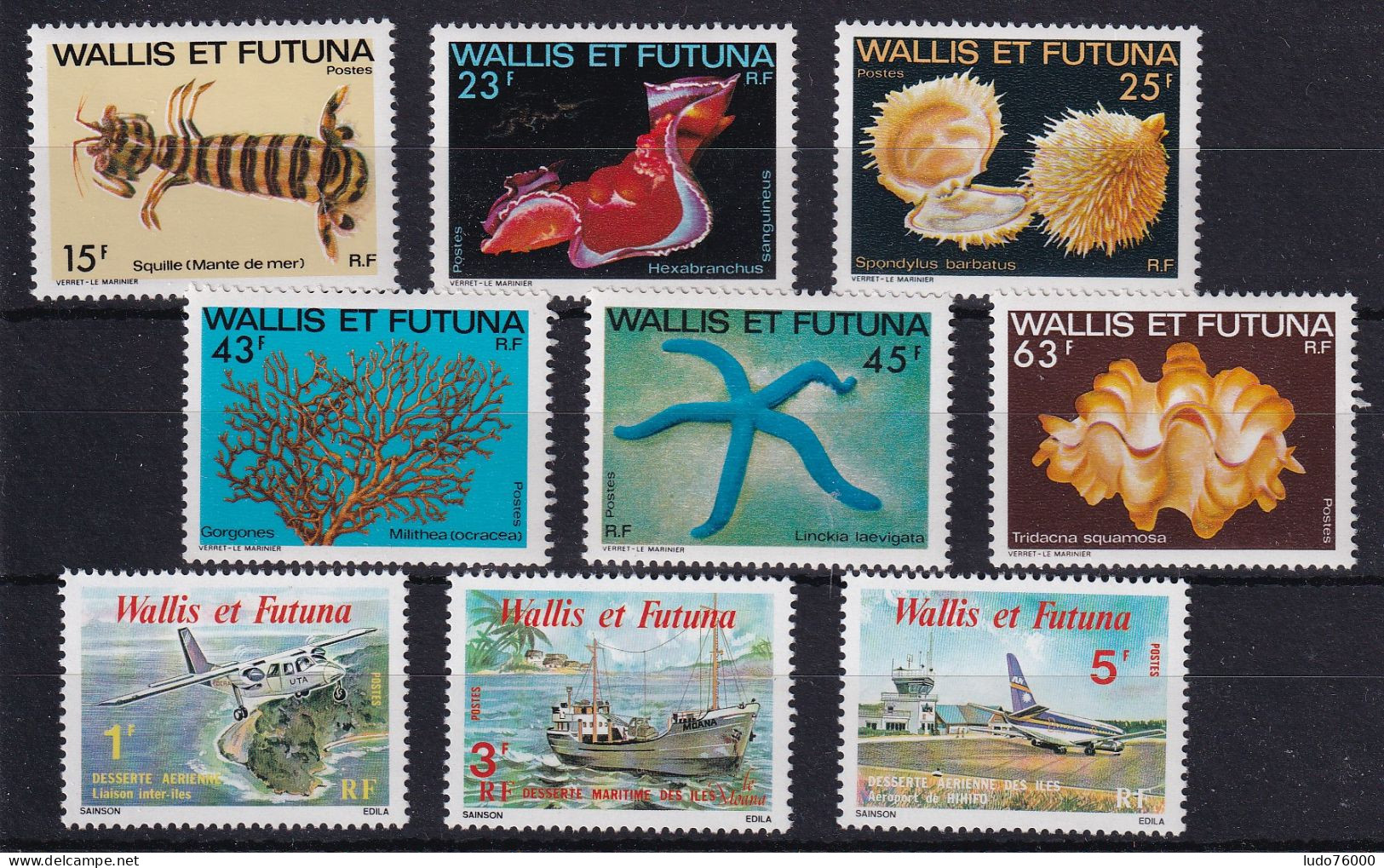 D 770 / WALLIS ET FUTUNA / N° 248/256 NEUF** COTE 14.25€ - Verzamelingen & Reeksen