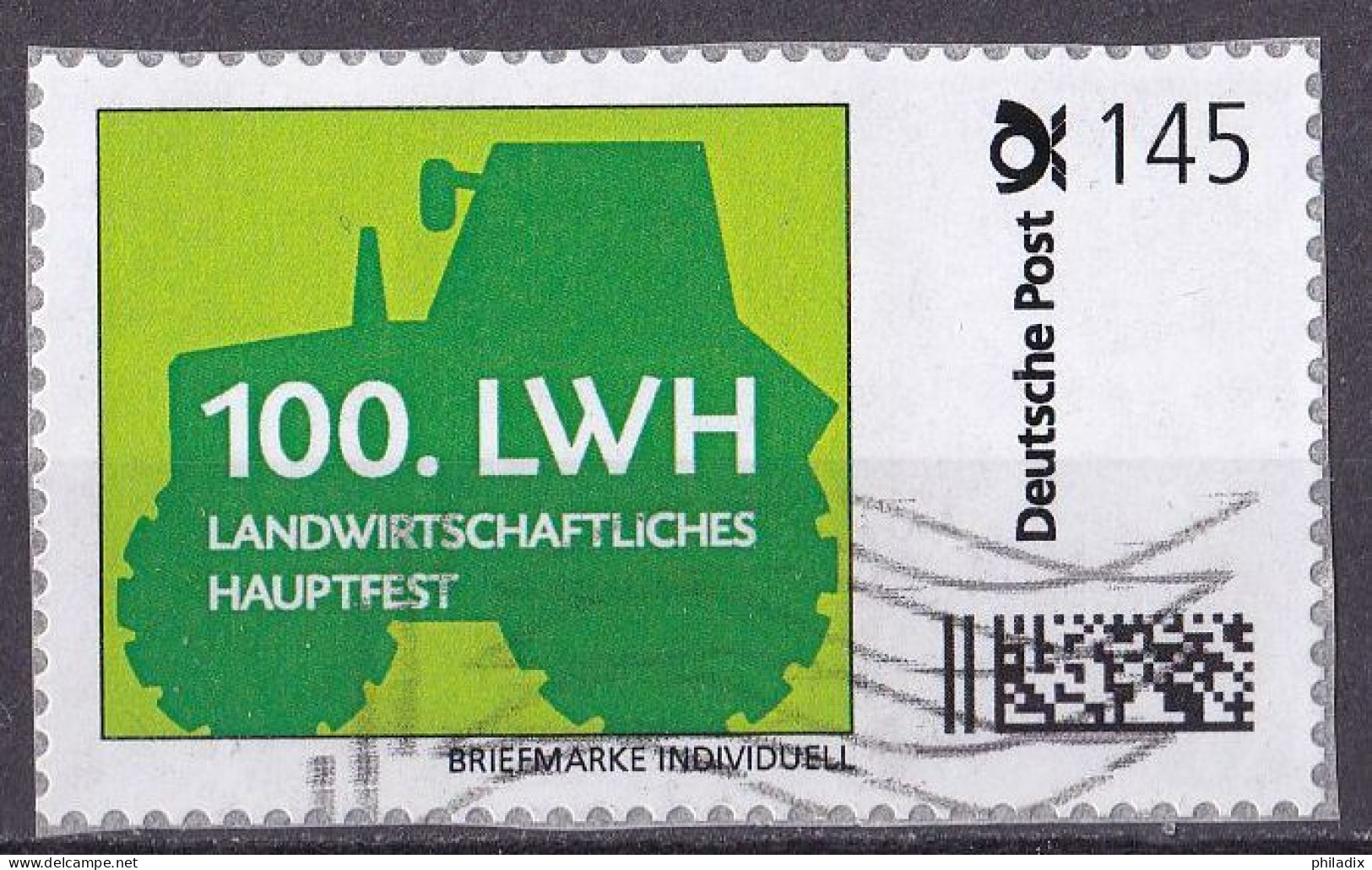 BRD Privatpost Individuell (145) 100. LWH Landwirtschaftliches Hauptfest O/used (A4-31) - Private & Local Mails