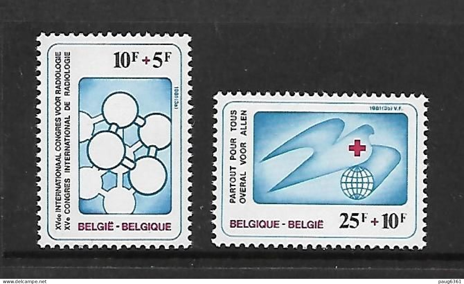 BELGIQUE 1981 CONGRES DE RADIOLOGIE YVERT N°2004/2005 NEUF MNH** - Otros & Sin Clasificación