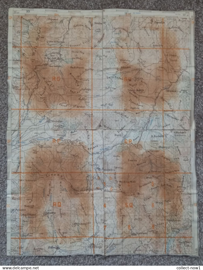 Topographical Maps - Macedonia - Trojaci / Prilep - JNA YUGOSLAVIA ARMY MAP MILITARY CHART PLAN - Carte Topografiche