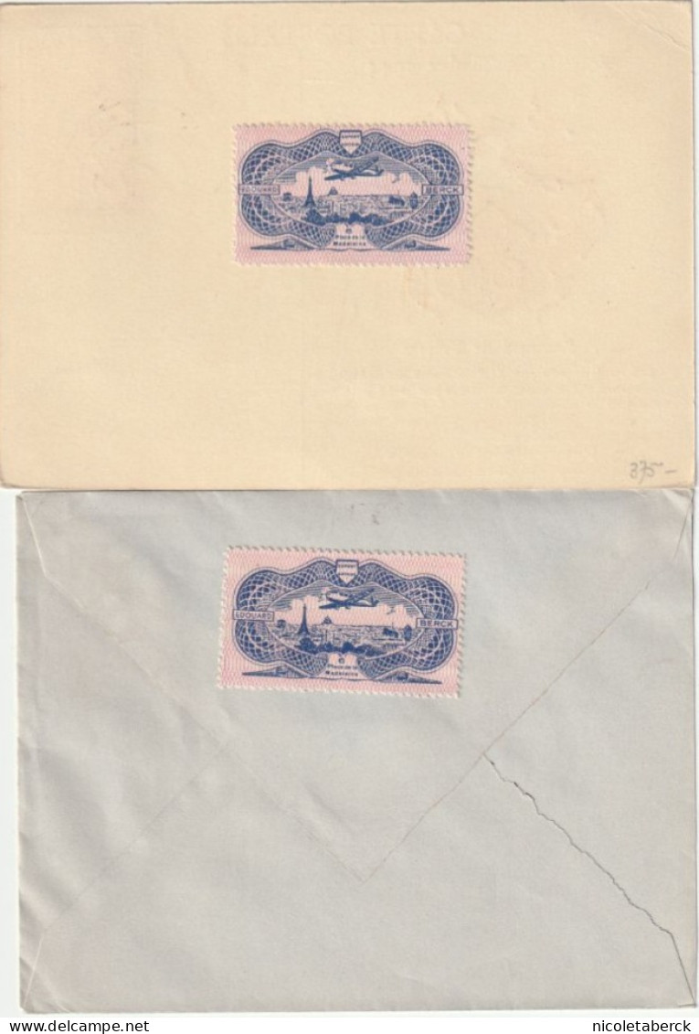 N°668, Journée Du Timbre 1944 Paris 9/12/44 + Seul Sur Lettre 22/12/44. Cote 45€. Collection BERCK. - Brieven En Documenten