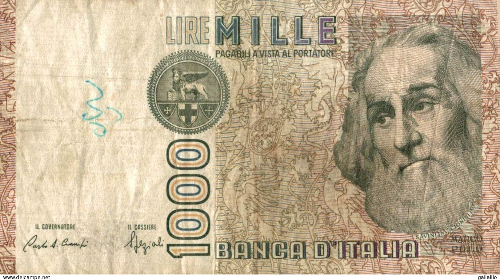 BILLET 1000 LIRE ITALIE - Sonstige & Ohne Zuordnung