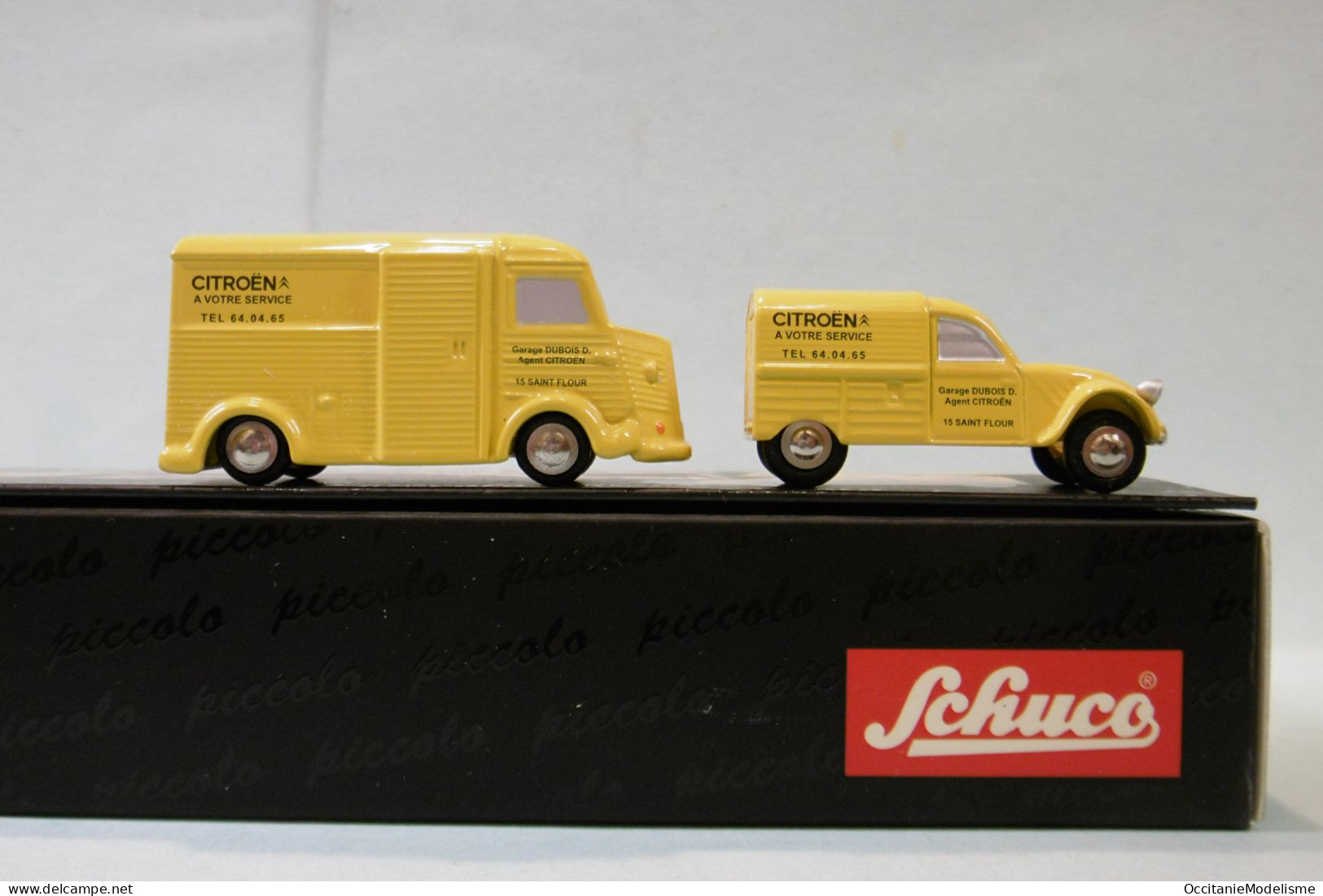 Schuco Piccolo - Coffret CITROEN TYPE H + 2CV A Votre Service Réf. 06100 BO HO 1/90 - Véhicules Routiers