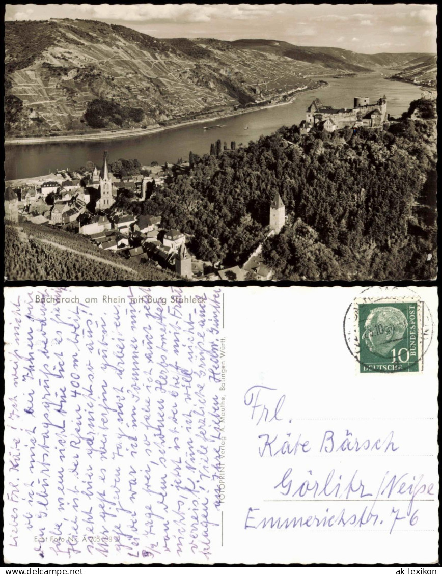 Ansichtskarte Bacharach Blick Auf Die Stadt 1960 - Bacharach