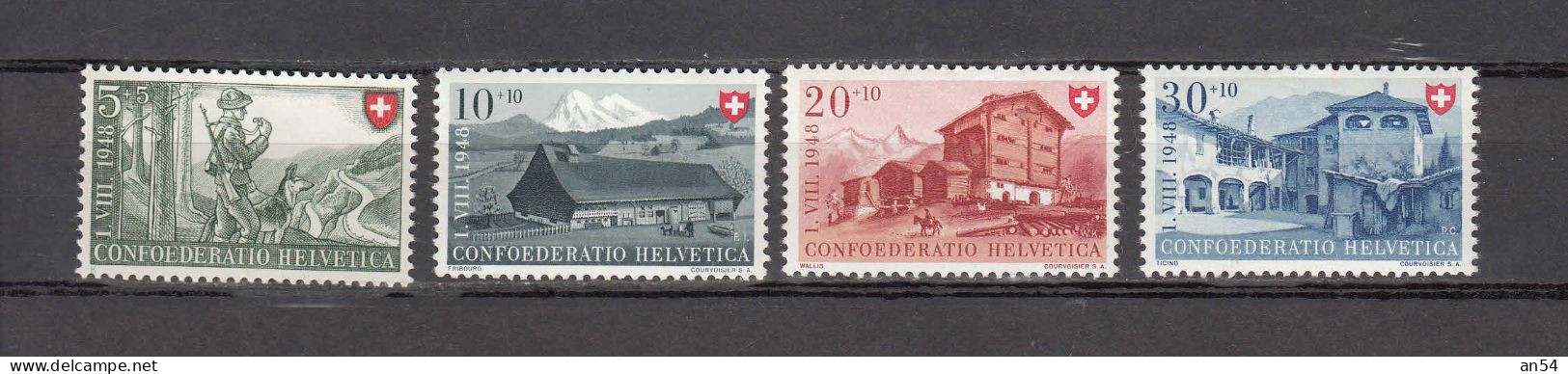 1948  PP  N° B38 à B41    NEUFS**   COTE 12.00   CATALOGUE   SBK - Unused Stamps