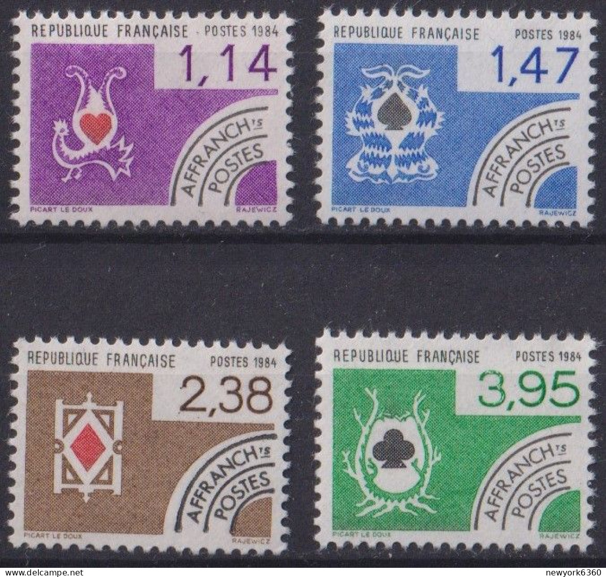 1984 FRANCE PREO N** 182 A 185 MNH - 1964-1988