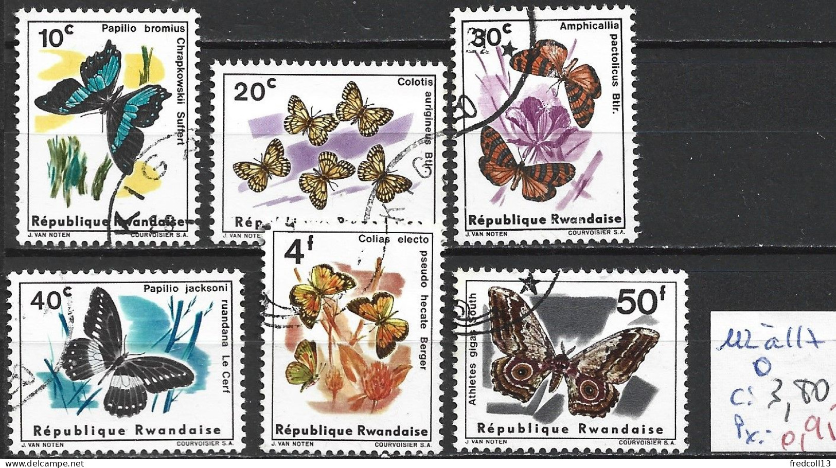 RWANDA 112 à 117 Oblitérés Côte 3.80 € - Used Stamps