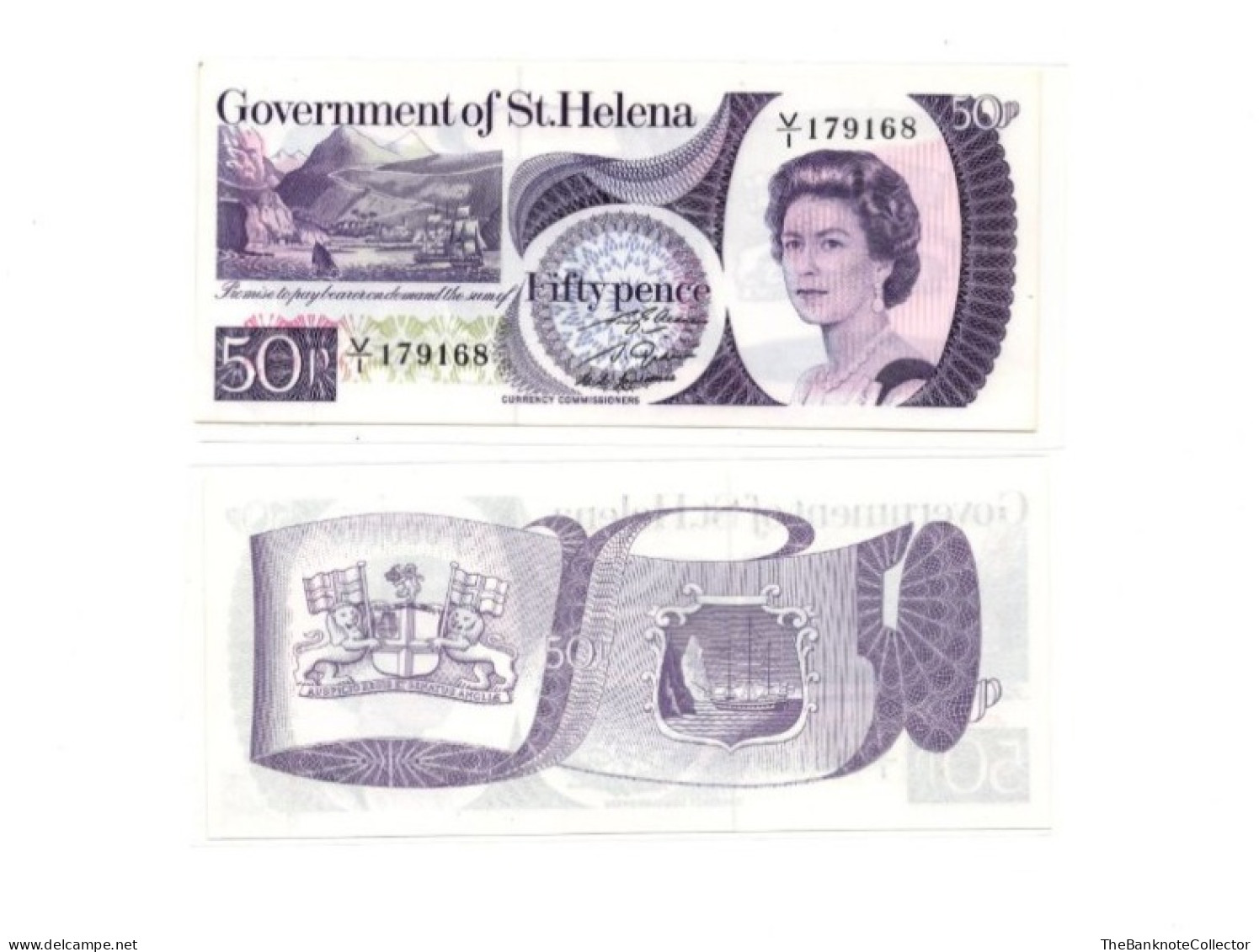 St Helena 50 New Pence ND 1979 QEII P-5 UNC - Sainte-Hélène