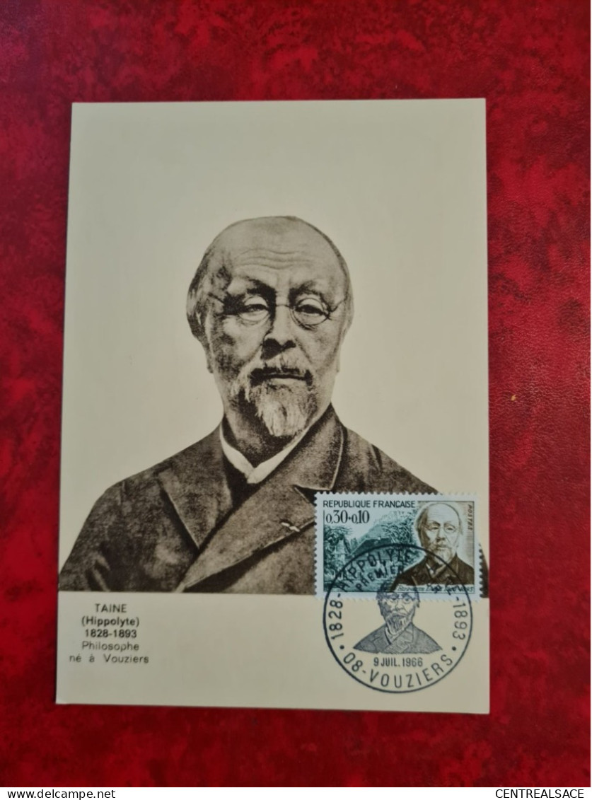 FDC 1966 MAXI  VOUZIERS HIPPOLYTE TAINE - Non Classés